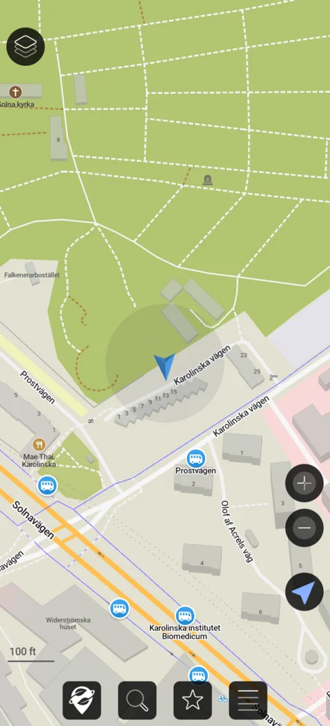 Screenshot of Organic Maps for Sailfish OS