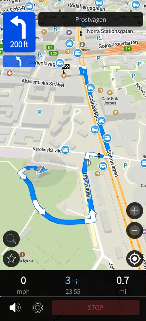 Screenshot of Organic Maps for Sailfish OS